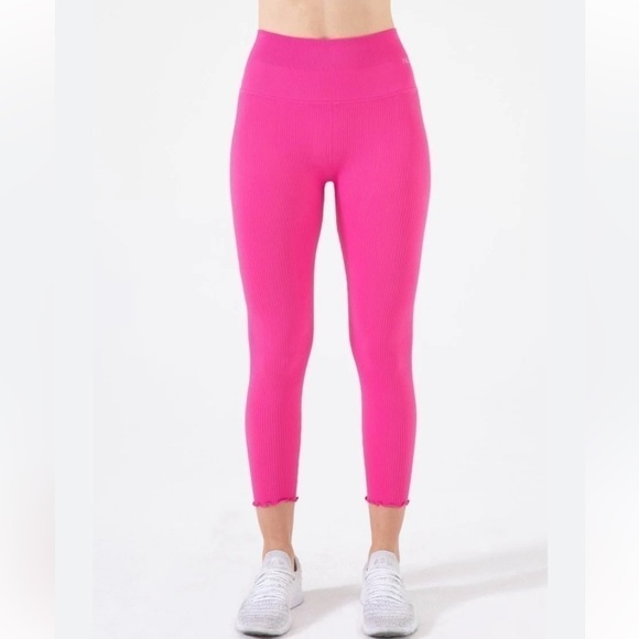 NWT NUX For the Frill High Rise Ribbed 7/8 Leggings Olive Green Size M/L NEW! - Picture 7 of 16